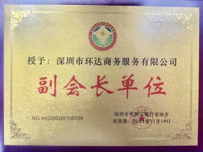 Shenzhen Bookkeeping Agency Association Vice-president Unit