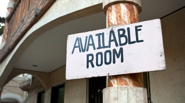 sign saying available room